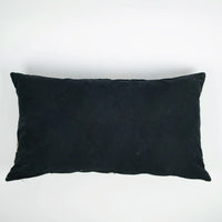 Dahlia Cushion 40x70cm - Cotton Cushion with Floral Embroidery & Feather Down Insert