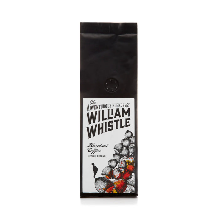 Hazelnut coffee in black packaging from William Whistle, available at North Home
