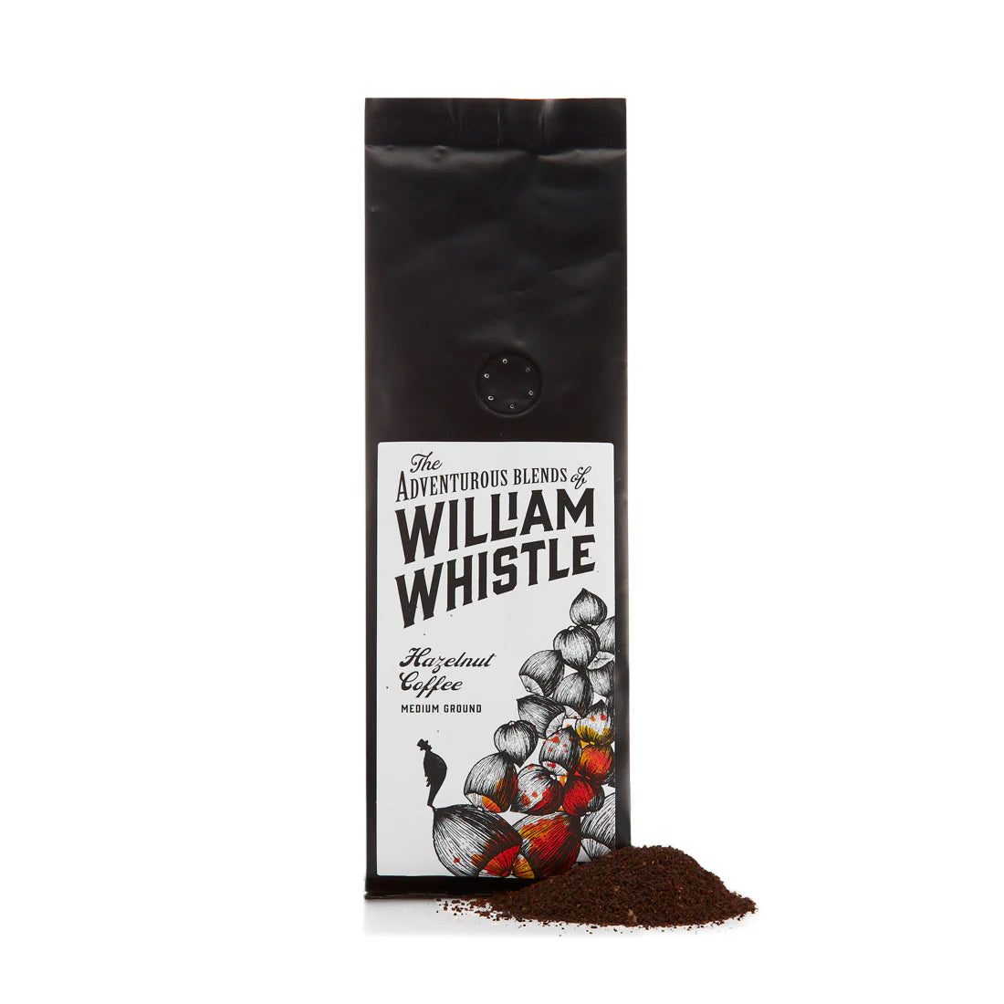 North Home hazelnut flavoured coffee by William Whistle, roasted in England