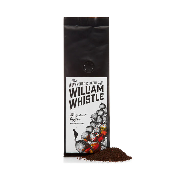 North Home hazelnut flavoured coffee by William Whistle, roasted in England