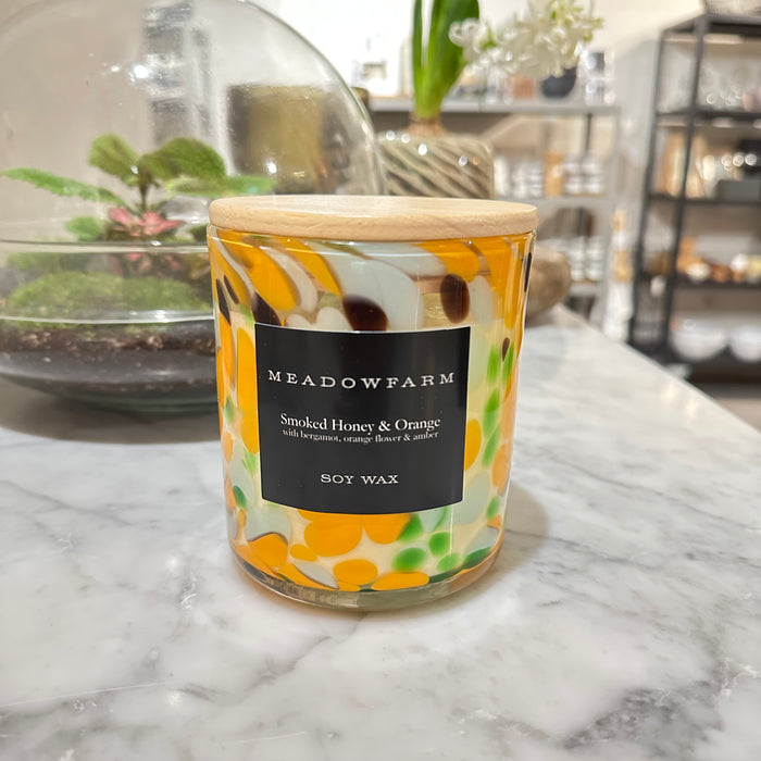 3-Wick Scented Candle – Smoked Honey & Orange 400g by Meadowfarm