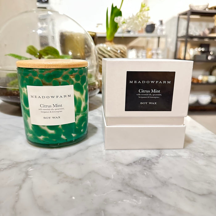 North Home Meadowfarm candle – energising mint and bergamot scent