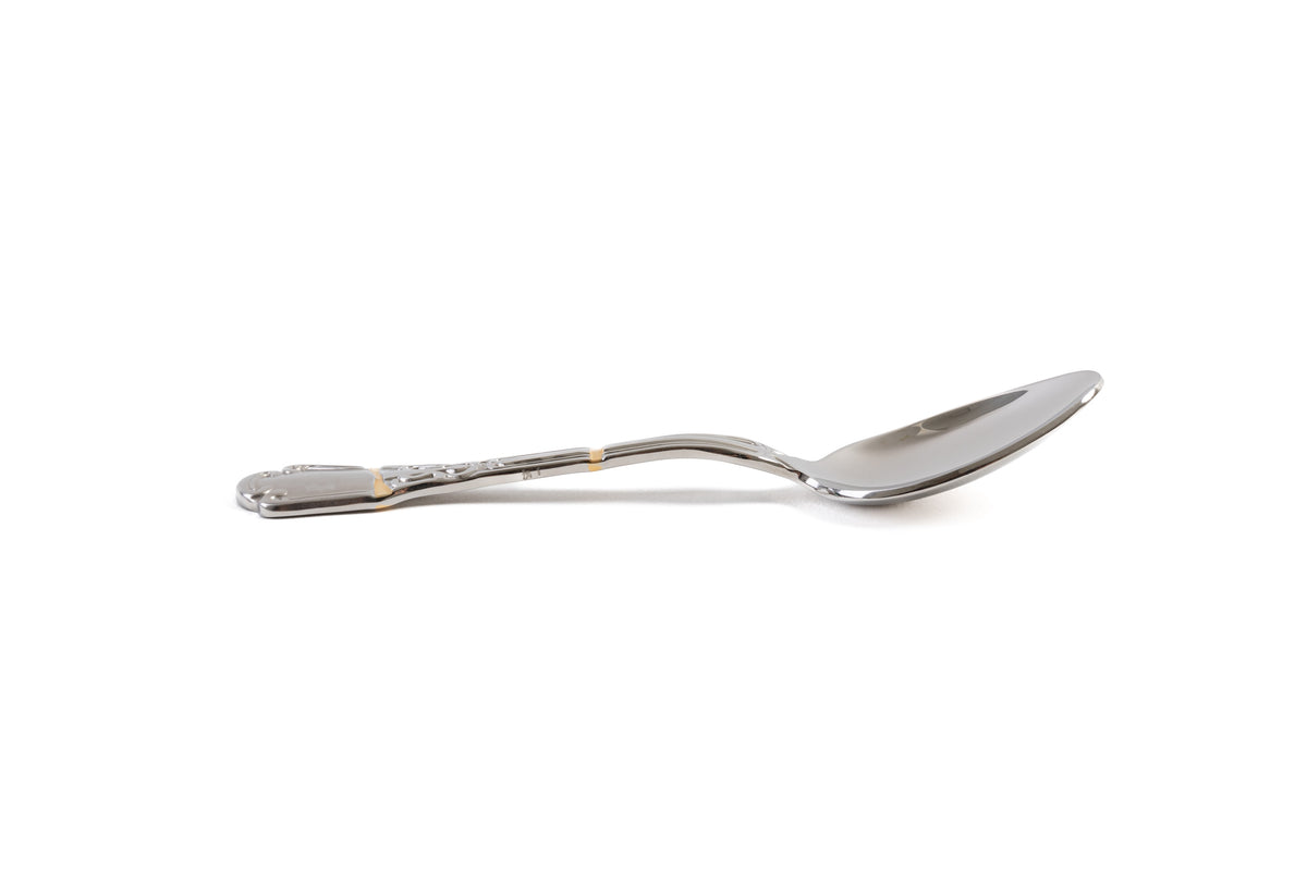 Seletti Kintsugi Cutlery Set - Handcrafted Gold & Steel Flatware (Set of 4)