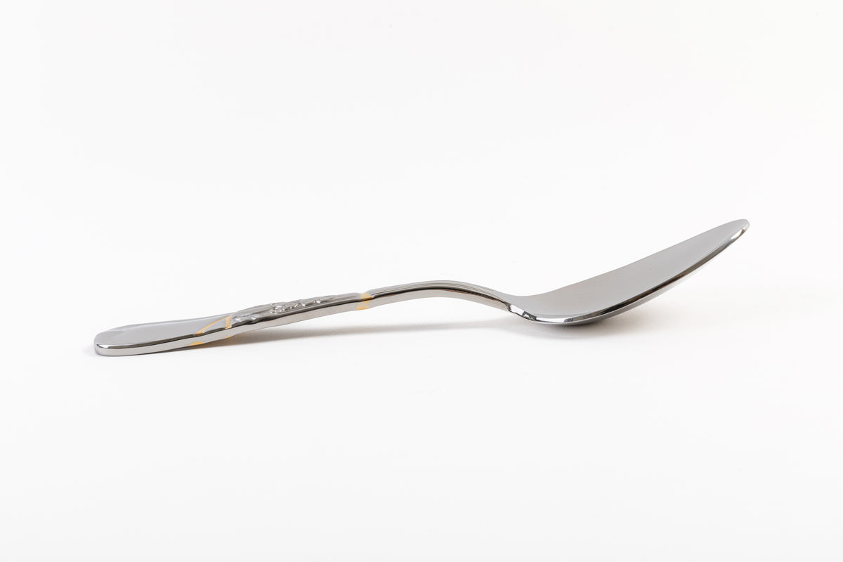 Seletti Kintsugi Cutlery Set - Handcrafted Gold & Steel Flatware (Set of 4)
