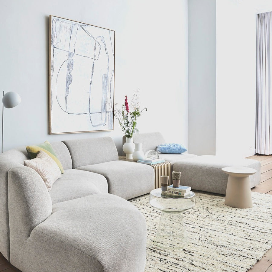 Beige slatted sungkai wood bench for Scandinavian-inspired homes