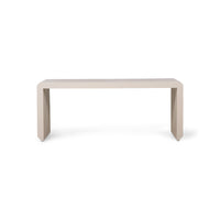 Sturdy sand sungkai wood bench for serene modern home