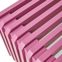 hkliving hot pink slatted bench adding colour to a modern home