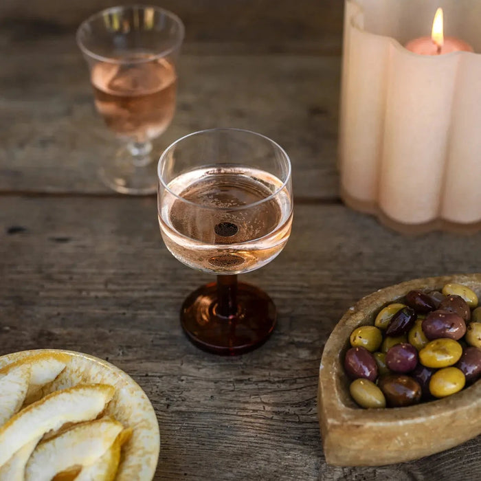 Rio Wine Glass Amber - Elegant Glassware with Amber-Coloured Base