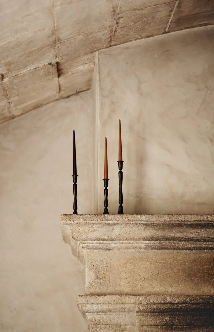 Gill Light Holders Set of 3 - Handcrafted Iron Candle Holders in Three Sizes