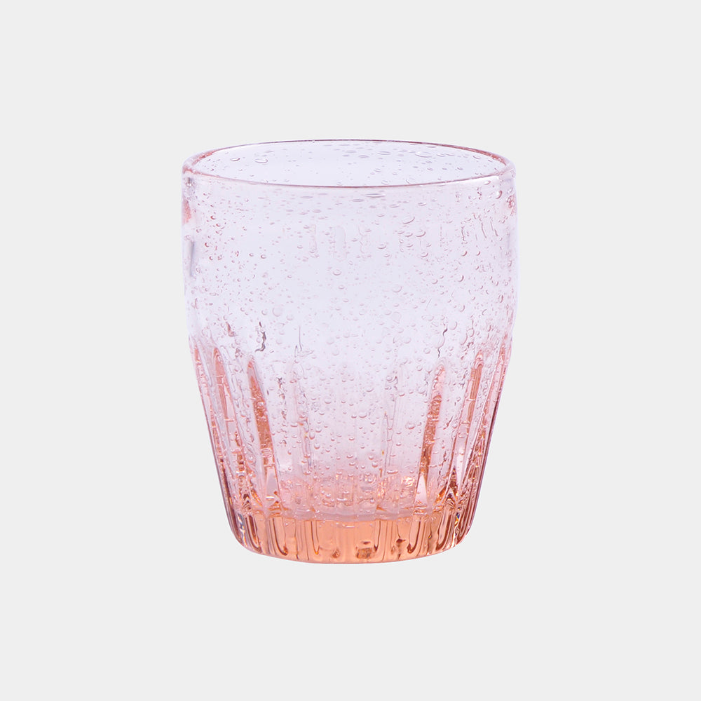 pink glass tumbler