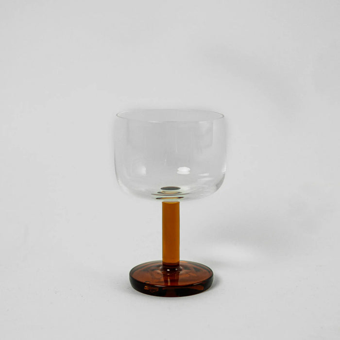 Rio Wine Glass Amber - Elegant Glassware with Amber-Coloured Base