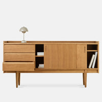 1050 Long Sideboard, Oak Wood, 366 Concept