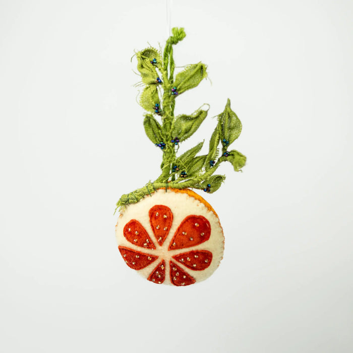 Clementine Christmas Decoration - Handcrafted Ornament with Vibrant Detailing