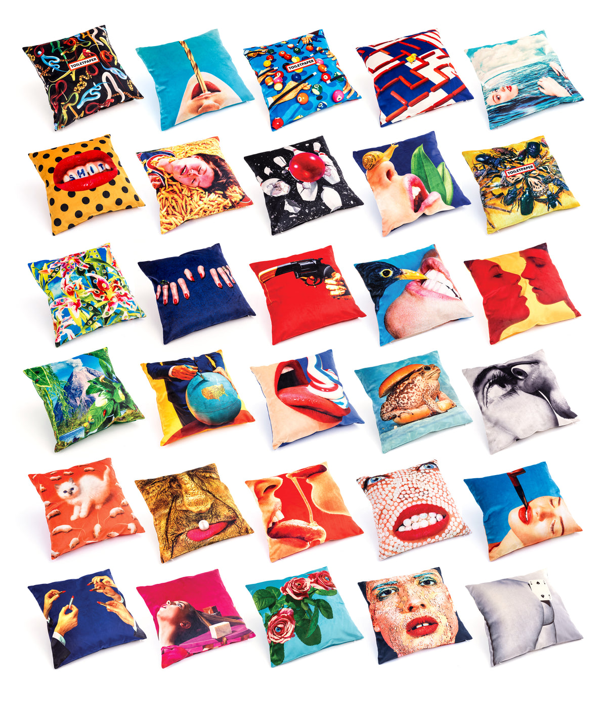 Seletti x TOILETPAPER Cushions - Surreal Pop Art Designs in Bold Styles