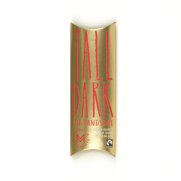 Handmade Tall, Dark & Handsome Chocolate Bar 60g by Makers & Merchants – 72% Dark