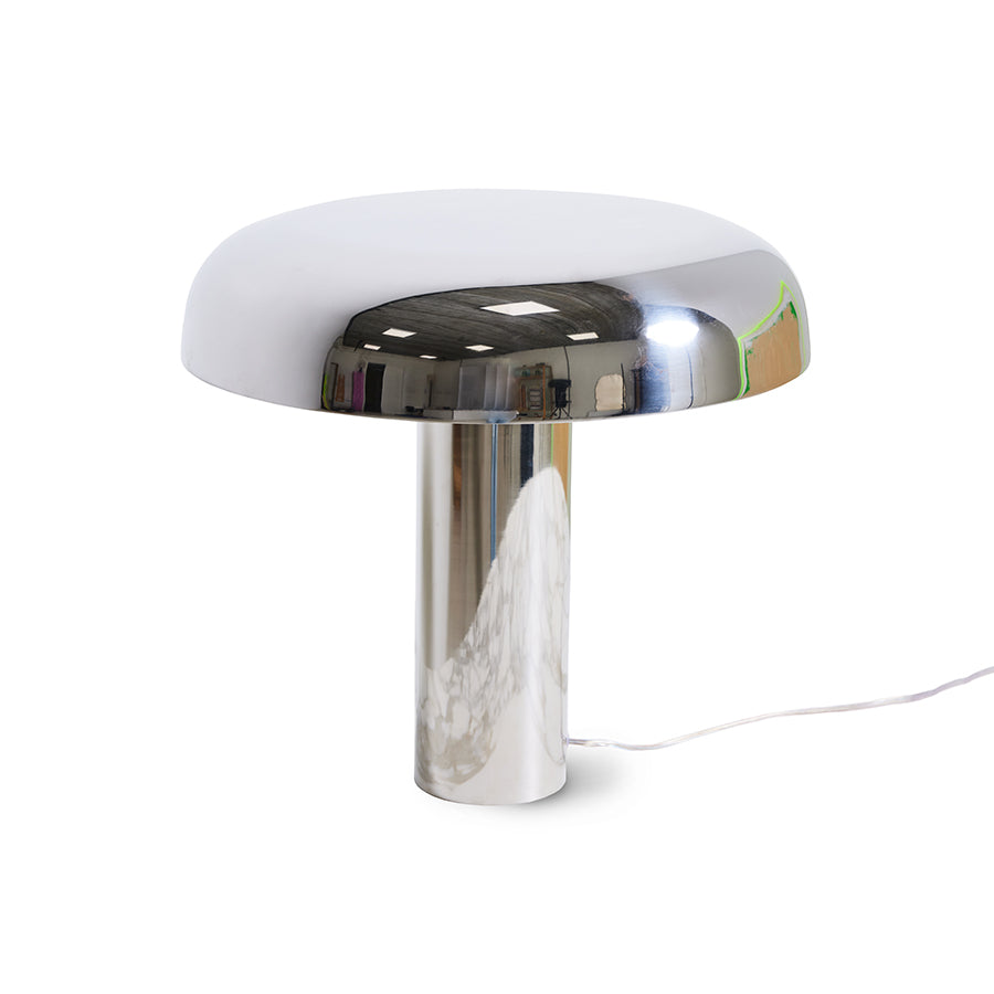 Mushroom Table Lamp Chrome by HKLIVING