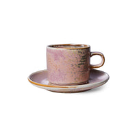 HKLIVING Chef Ceramics Cup and Saucer - Rustic Pink