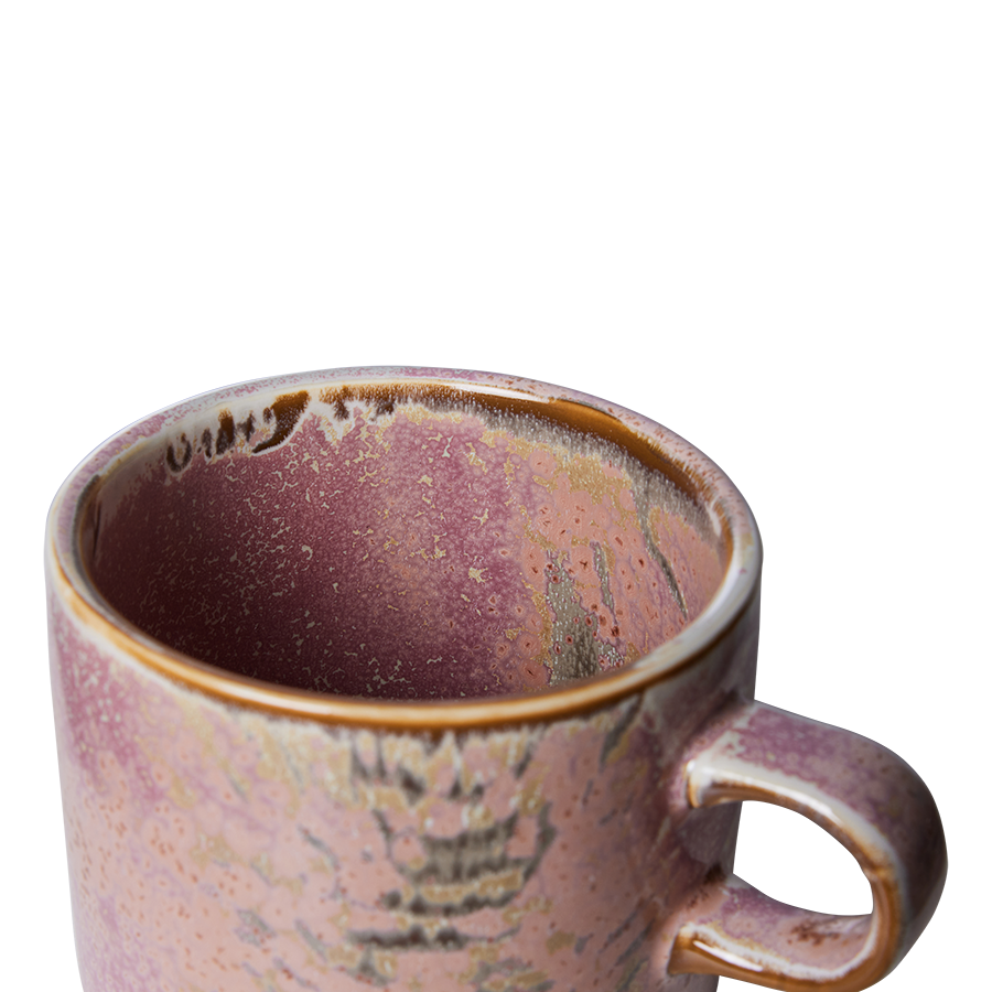 HKLIVING Chef Ceramics Cup and Saucer - Rustic Pink