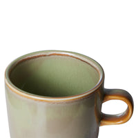 HKLIVING Chef Ceramics Cup and Saucer - Moss Green