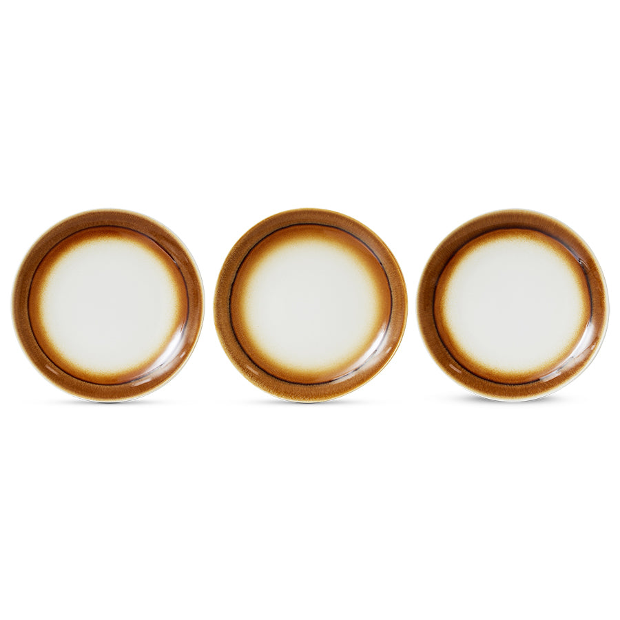 70s Ceramics, Dinner Plates, Supernova, Set of 2