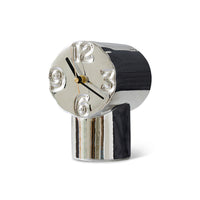 Retro Ceramic Clock in Chrome by HKLIVING – Handcrafted with Vintage Charm