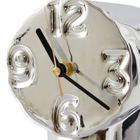 Retro Ceramic Clock in Chrome by HKLIVING – Handcrafted with Vintage Charm