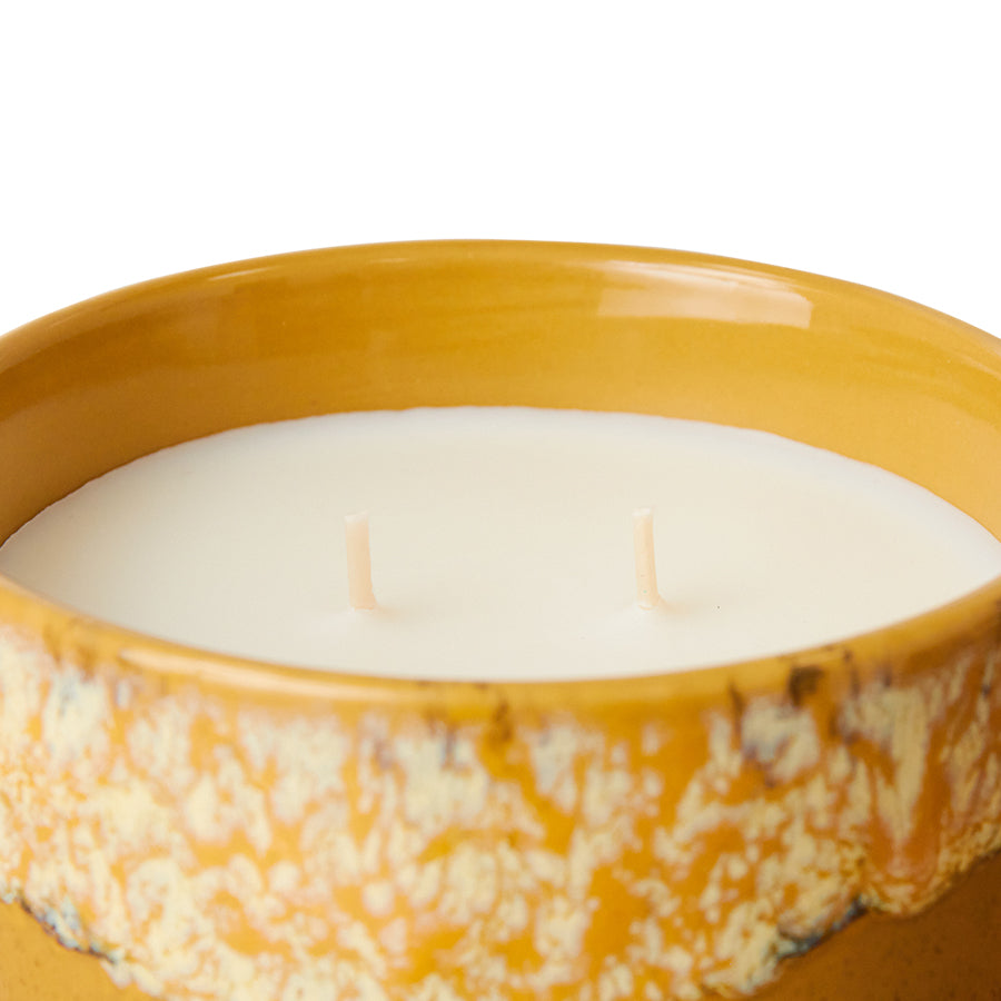 Spiced Citrus Scented Candle, Valencia, 70s Ceramics by HKLIVING