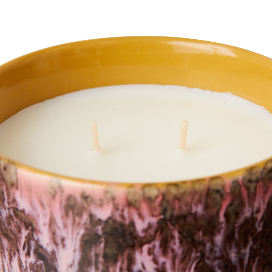 Floral Herbal Scented Candle, Cape Town, 70s Ceramics by HKLIVING