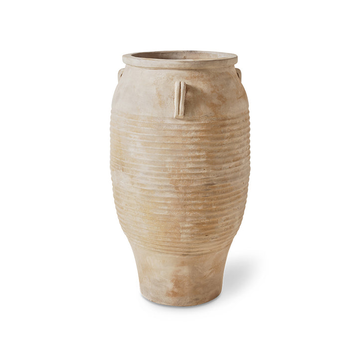 Sirocco Terracotta Floor Vase - Large Mediterranean-Inspired Clay Vessel by HKLIVING