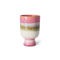 Retro Flower Pot in Rosefield by HKLIVING – Stoneware Planter with Reactive Glaze