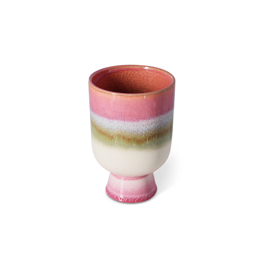 Retro Flower Pot in Rosefield by HKLIVING – Stoneware Planter with Reactive Glaze