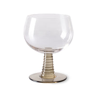 HKLIVING Swirl Wine Glass - Low Green