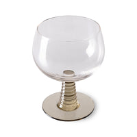 HKLIVING Swirl Wine Glass - Low Green
