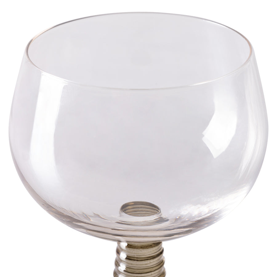 HKLIVING Swirl Wine Glass - Low Green