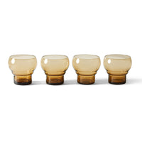 bulb glasses, set of 4, 70s glassware HKLIVING
