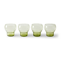 bulb glasses, set of 4, 70s glassware HKLIVING