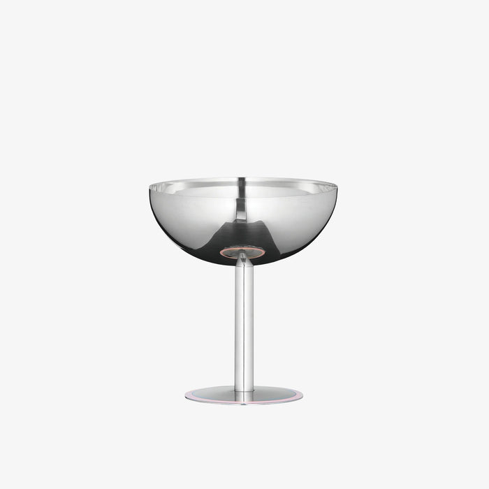 Stainless steel ice cup with candyfloss pink detail by Aida