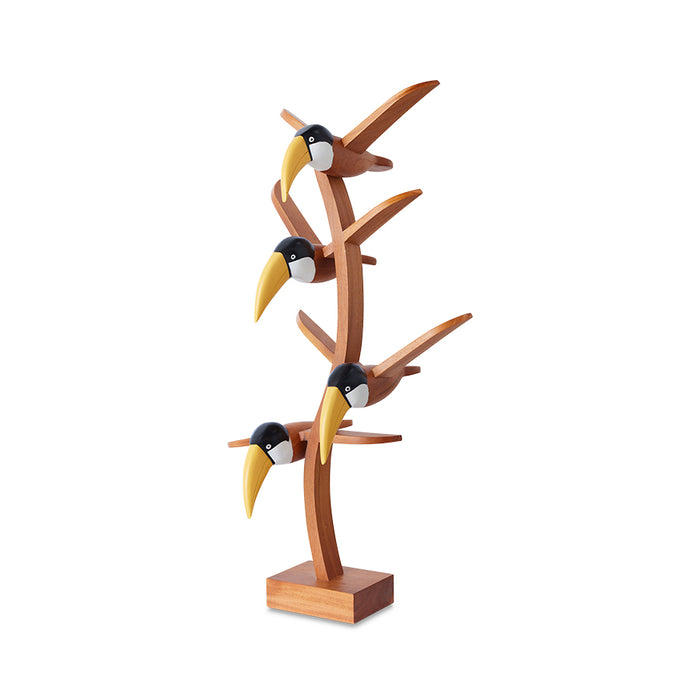 Toucan Sculpture by HKLIVING in Mahogany Wood