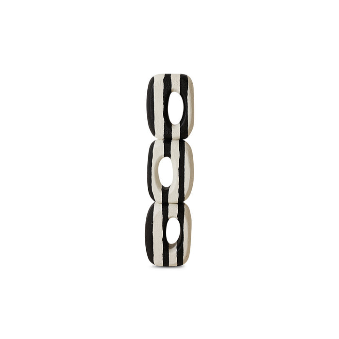 Monochrome Art Sculpture - Handwoven Palm Statement Piece by HKLIVING