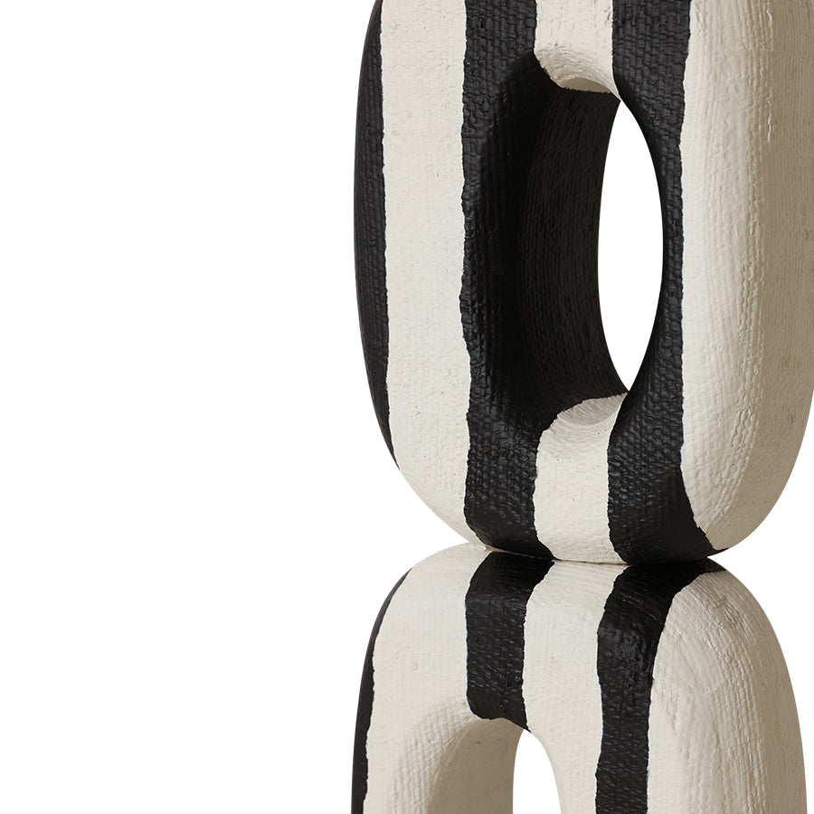Monochrome Art Sculpture - Handwoven Palm Statement Piece by HKLIVING