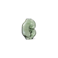 Gleam Glass Small Vase – Olive Green by HKLIVING (Organic Shape, Hand-Finished)