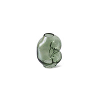 Gleam Glass Small Vase – Olive Green by HKLIVING (Organic Shape, Hand-Finished)