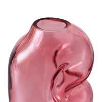 Gleam Glass Small Vase – Rose Pink by HKLIVING (Organic Shape, Hand-Finished)