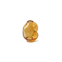Gleam Glass Small Vase – Amber – Organic Modern Glass Vase by HKLIVING