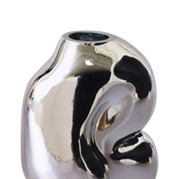 Gleam Glass Small Vase – Chrome – Modern Reflective Glass Vase by HKLIVING