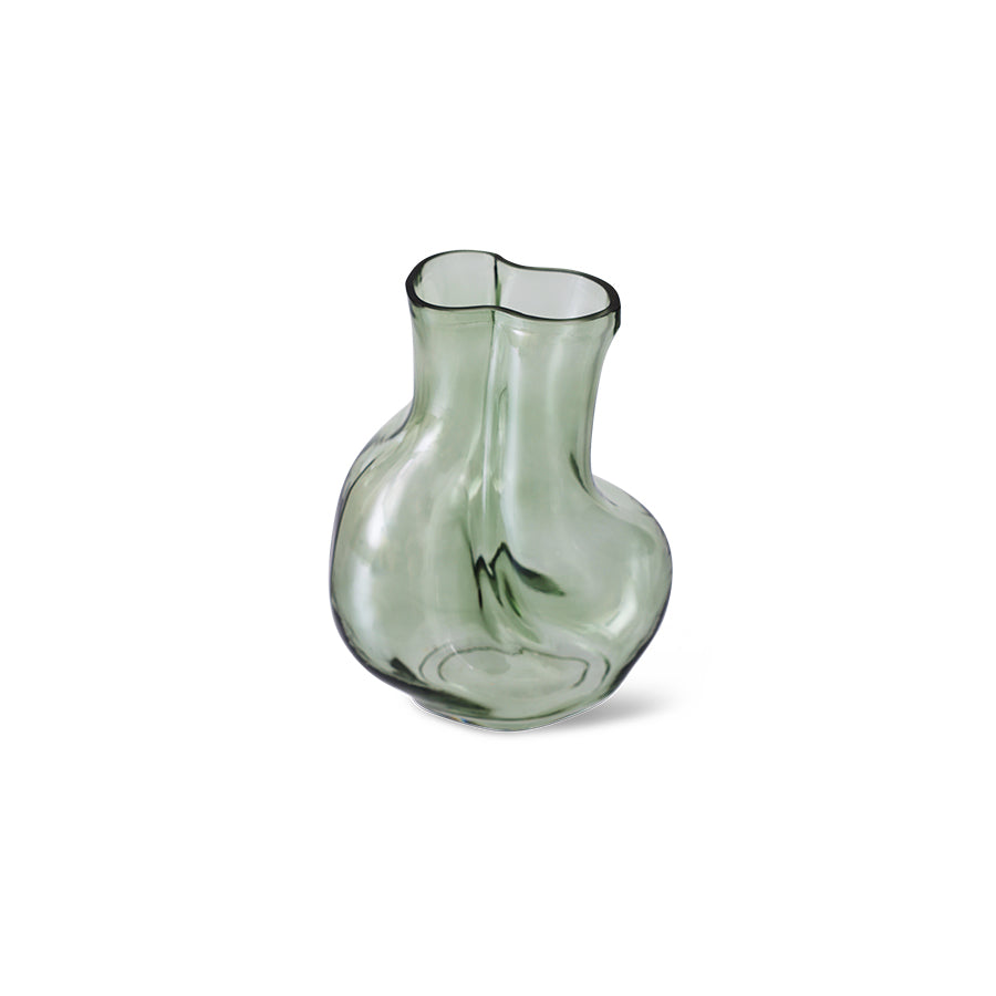 Gleam Glass Vase – Olive – Organic Green Glass Vase