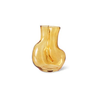 Gleam Glass Vase – Amber – Warm Toned Decorative Vase by HKLIVING