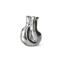 Gleam Glass Vase – Chrome – Modern Reflective Vase by HKLIVING