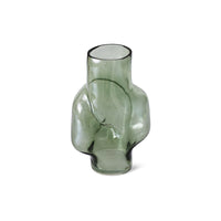 Gleam Glass High Vase – Olive – Tall Organic Glass Vase from HKLIVING