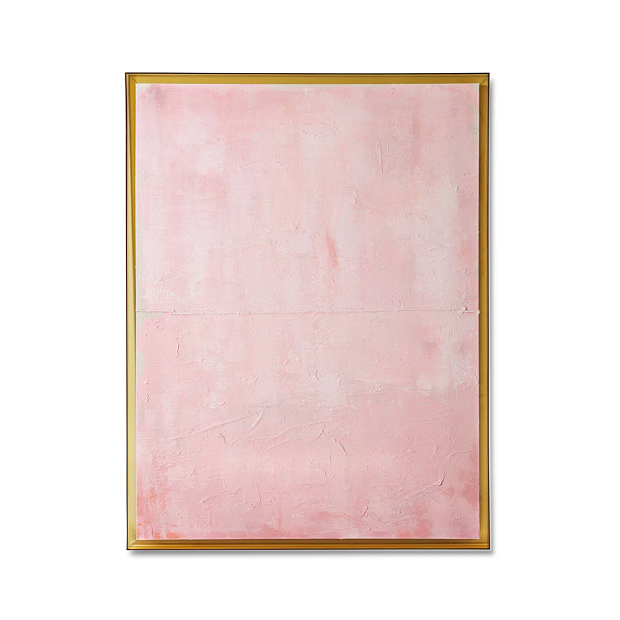 Framed Artwork - Thousand Layers by HKLIVING (127x167cm) - Textured Minimalist Canvas in Pink